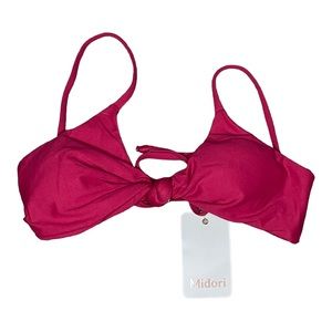 NWT Midori Ruby Jessie Swim Top Pink Size Vegan Eco-Friendly UPF 50+ XS